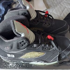 Mens Air Jordan Retro 5 Black & Red